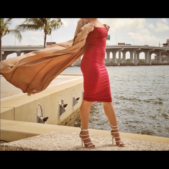 ⭐️⭐️ONLY 1 LEFT!⭐️⭐️ Sexy red body con dress - Picture 3 of 5